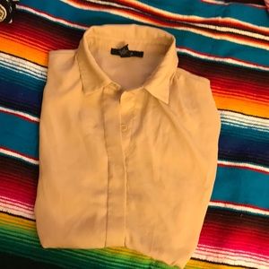 OVERSIZED NUDE BUTTON-UP